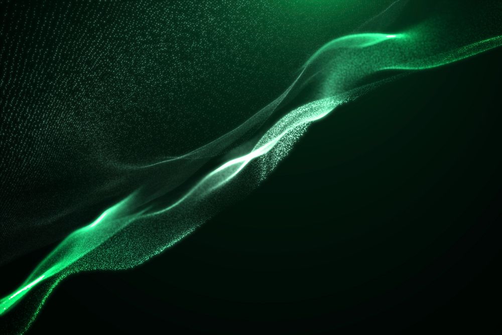 Abstract dark green background, smart technology digital remix psd