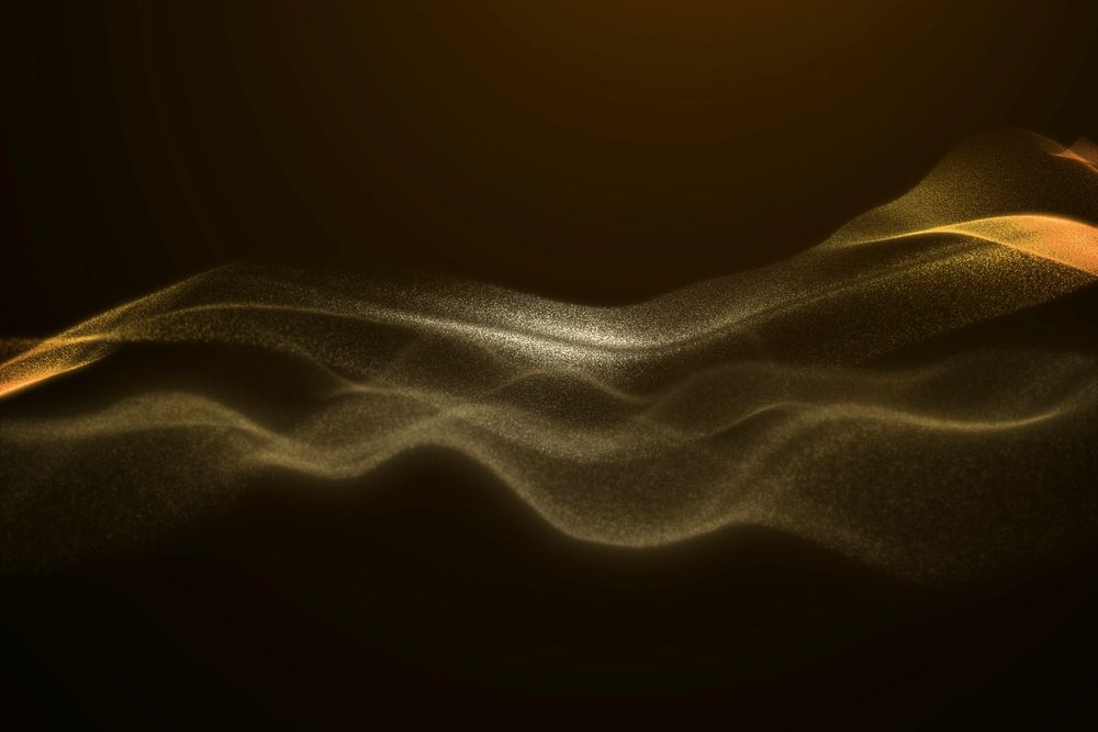 Abstract yellow wave background, digital remix psd