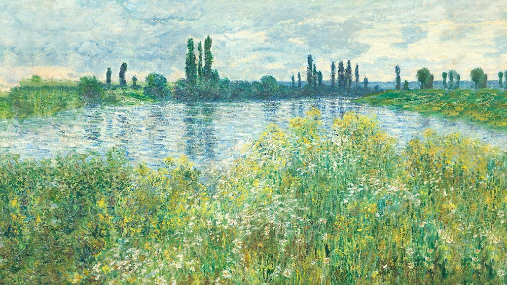 Monet nature desktop wallpaper background. Famous art remixed by rawpixel.