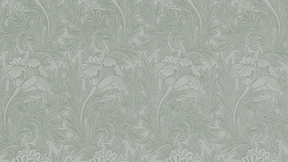 William Morris' Tulip desktop wallpaper, flower pattern background, remixed by rawpixel