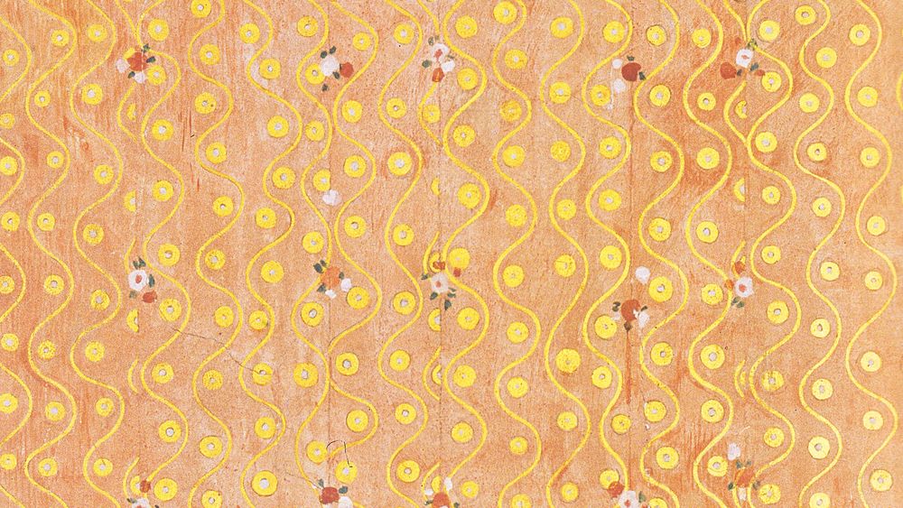 Gustav Klimt's patterned desktop wallpaper, Beethoven Frieze design, remixed by rawpixel