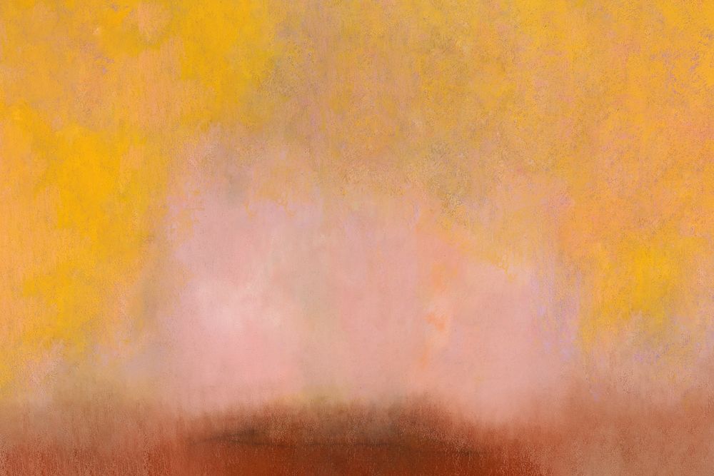 Orange oil painting background, Odilon Redon's vintage design, remixed by rawpixel