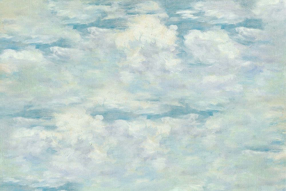 Monet's sky background. Famous art remixed by rawpixel.