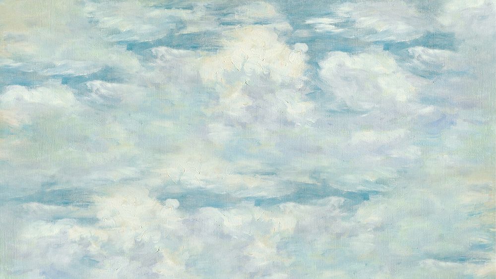 Monet's sky desktop wallpaper background. Famous art remixed by rawpixel.