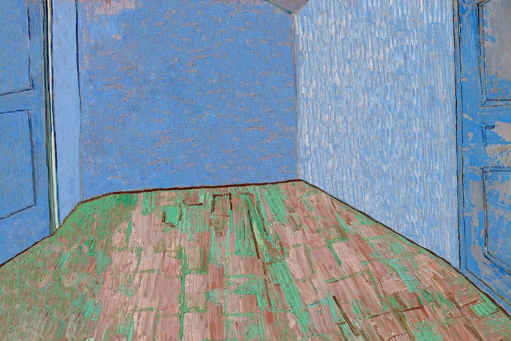 Van Gogh's The Bedroom background. Remastered by rawpixel.