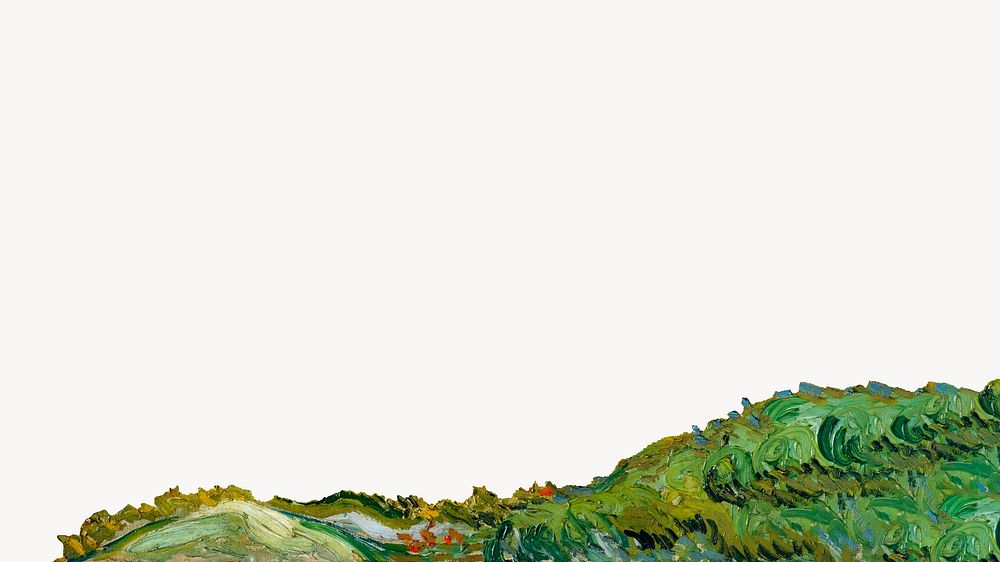 Van Gogh's hill border oil painting background. Remastered by rawpixel.