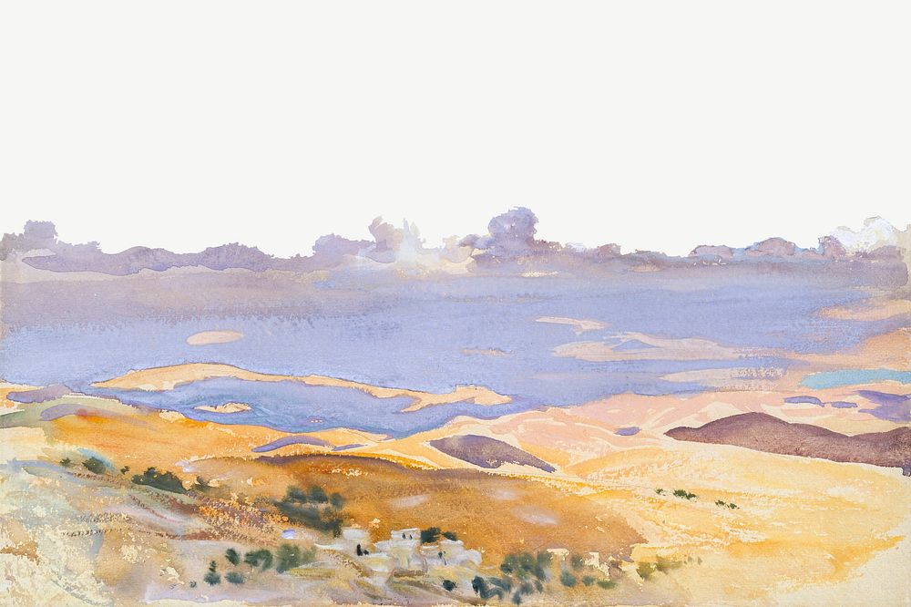 From Jerusalem background, John Singer Sargent's artwork psd, remixed by rawpixel