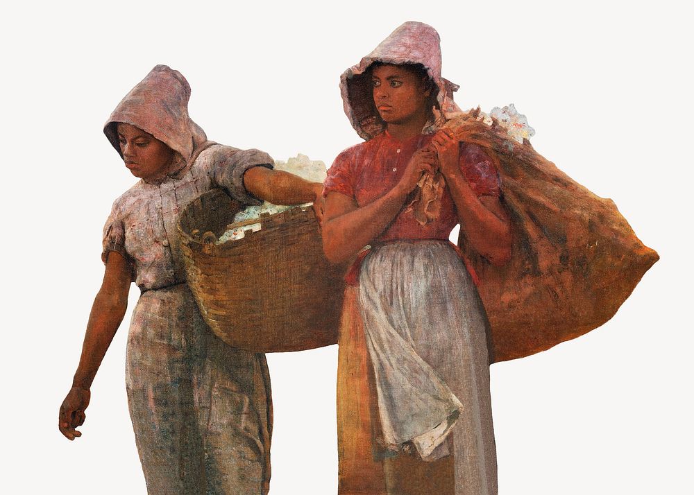 Cotton Pickers, Winslow Homer's illustration, remixed by rawpixel