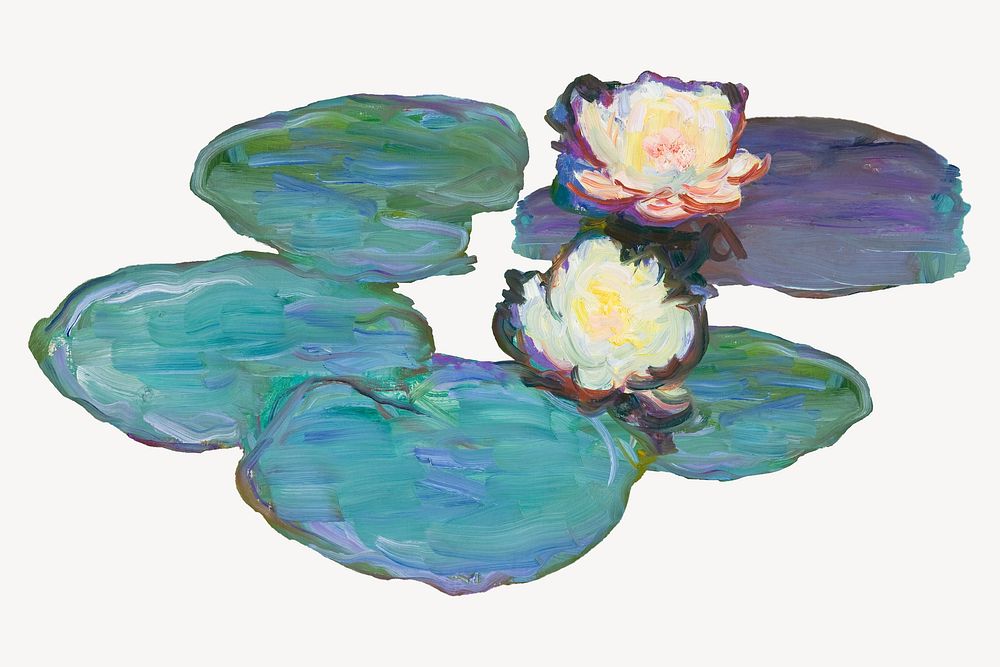 Claude Monet's Nympheas, famous artwork design, remixed by rawpixel