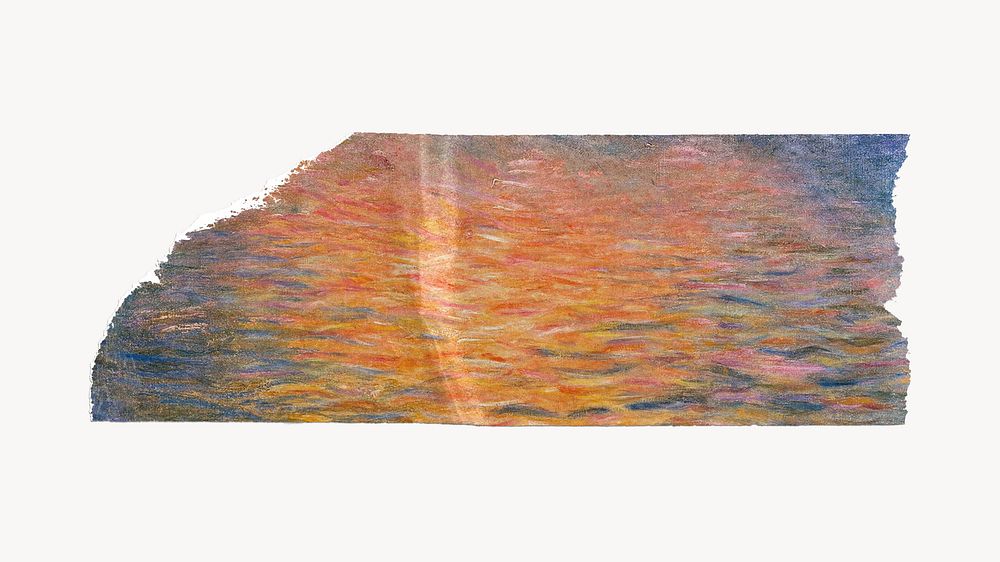 Claude Monet artwork washi tape. Famous art remixed by rawpixel.