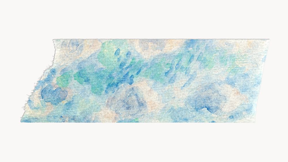 Landscape at Pont&ndash;Aven washi tape, Pierre-Auguste Renoir's artwork, remixed by rawpixel