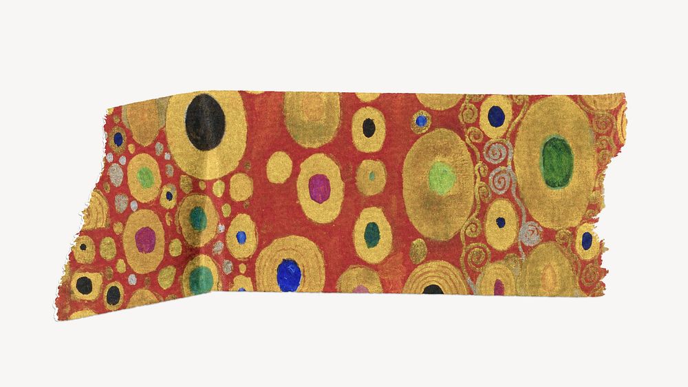Famous painting washi tape, Gustav Klimt's Hope II artwork, remixed by rawpixel