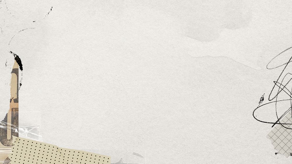 Off-white paper texture desktop wallpaper, aesthetic collage