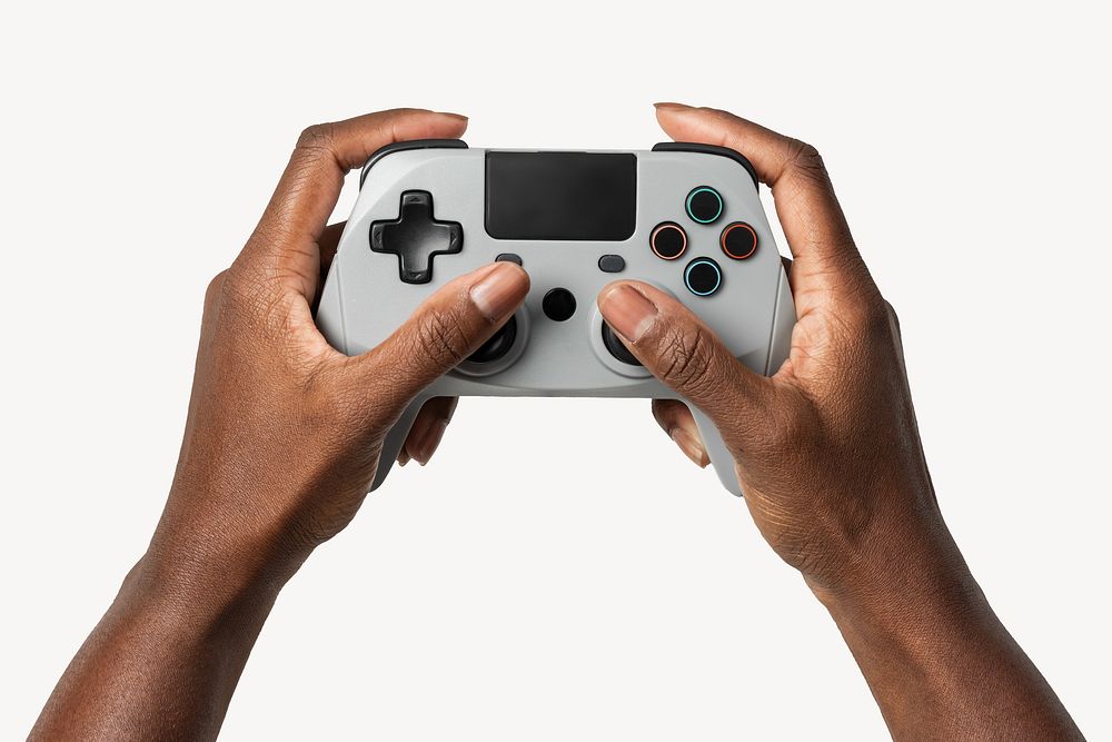 Hands holding game controller isolated Premium Photo rawpixel