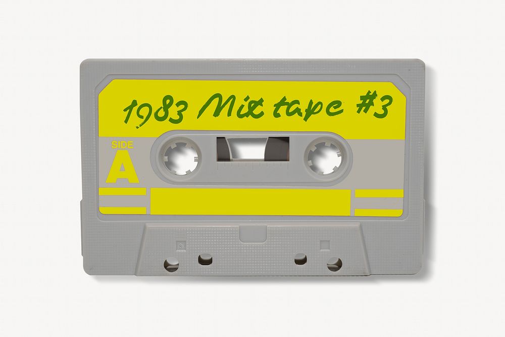 Retro cassette tape isolated image