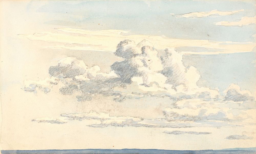 Cloud study by Martinus Rørbye