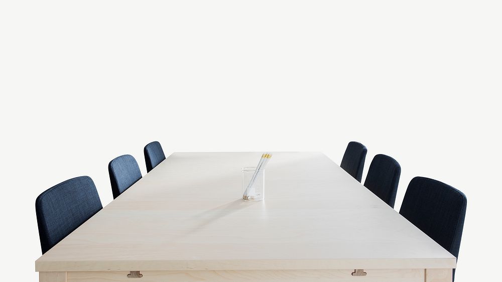 Meeting table collage element psd
