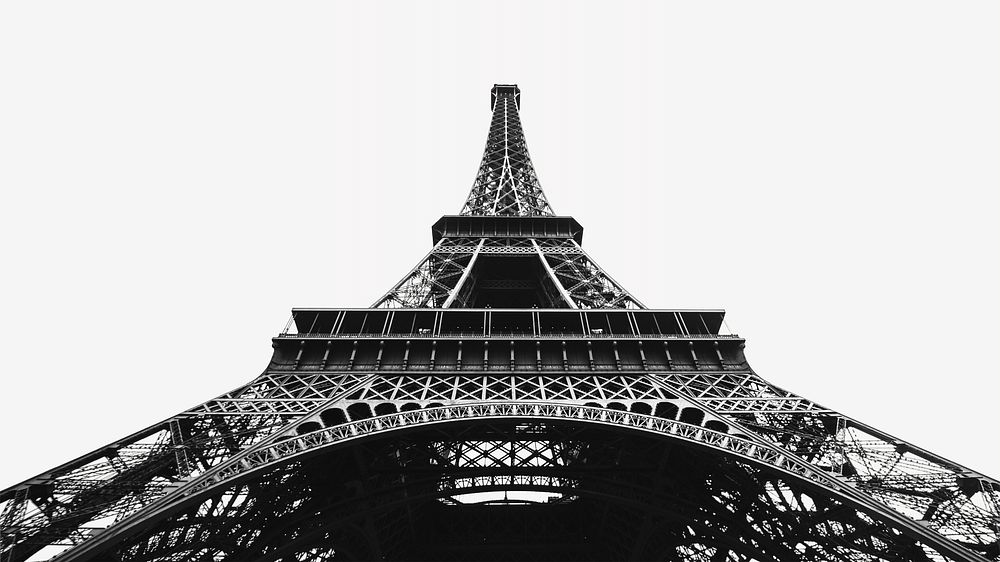 Eiffel Tower, Paris isolated design