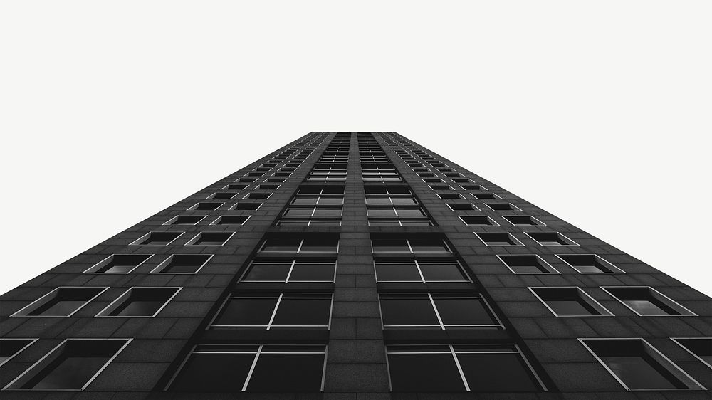 Tall building collage element psd
