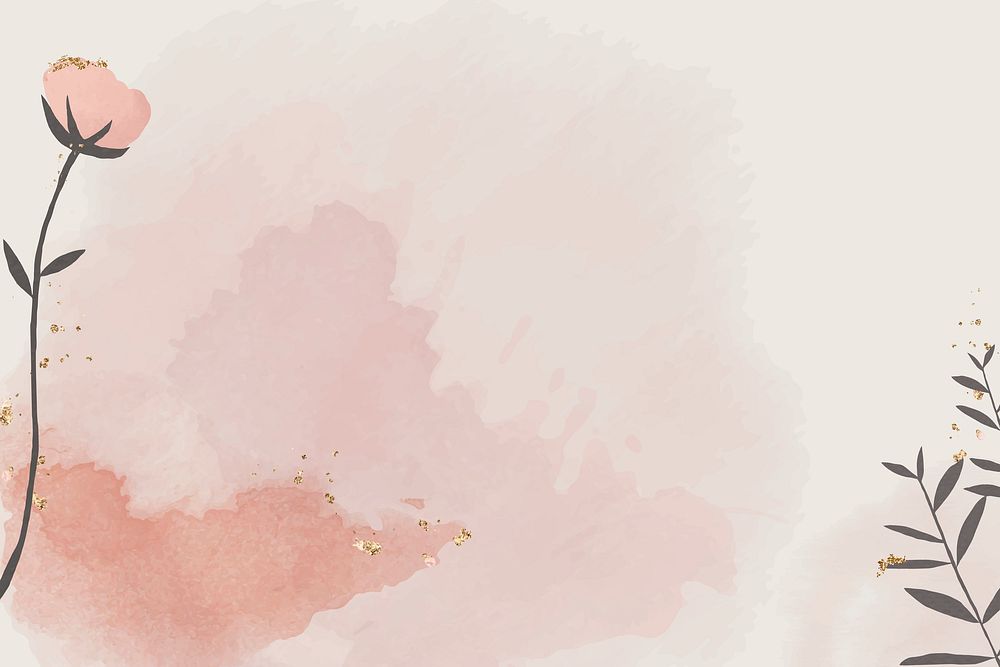 Pink watercolor rose background
