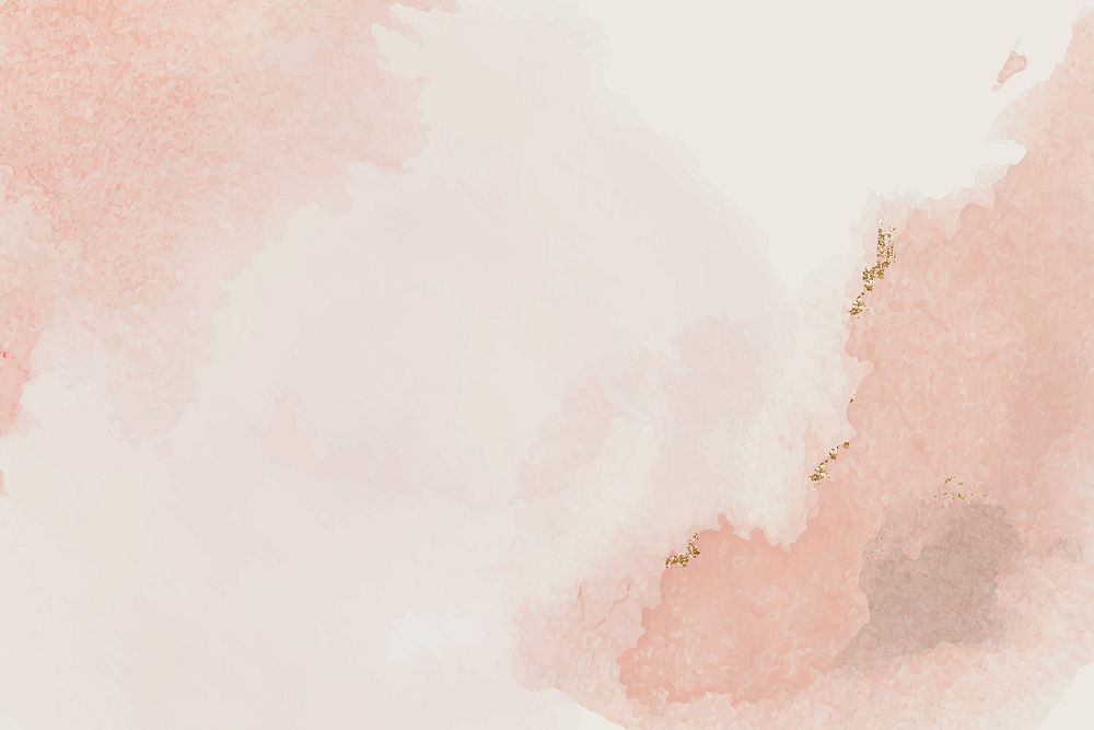 Pink watercolor background, gold glitter design