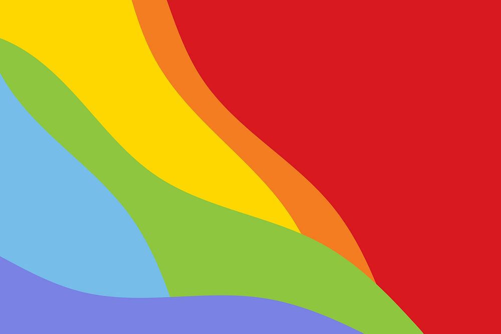 Rainbow colorful curved background