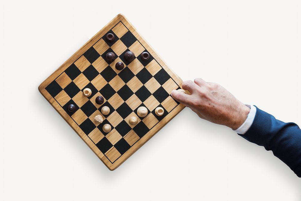 Chess business strategy isolated image