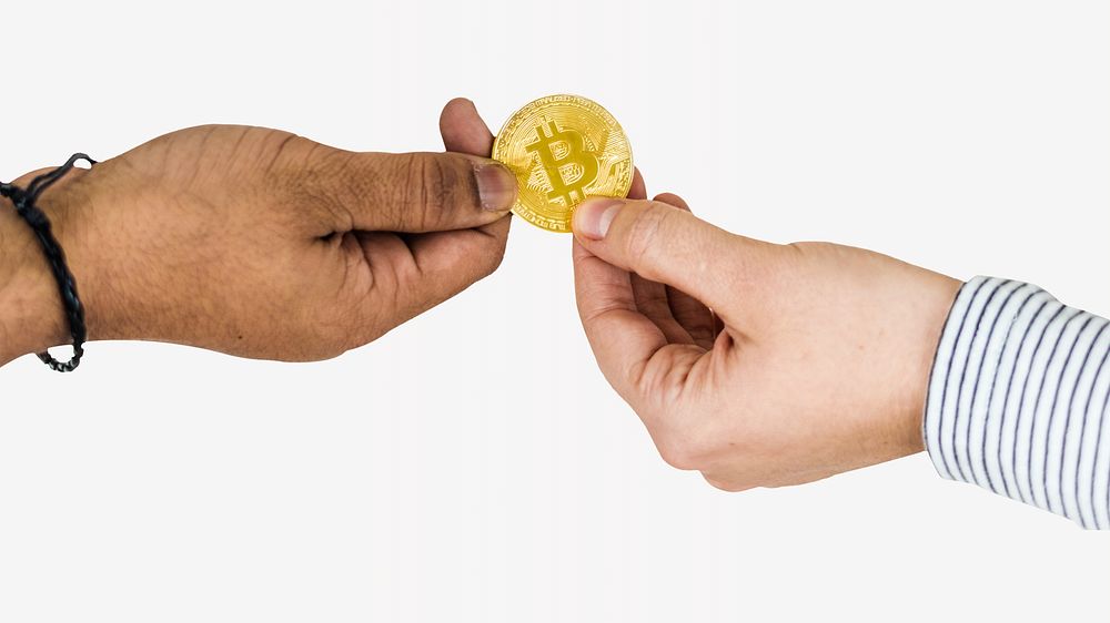Exchanging bitcoin isolated image