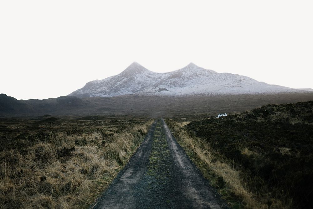 Nature mountain road, border background   image