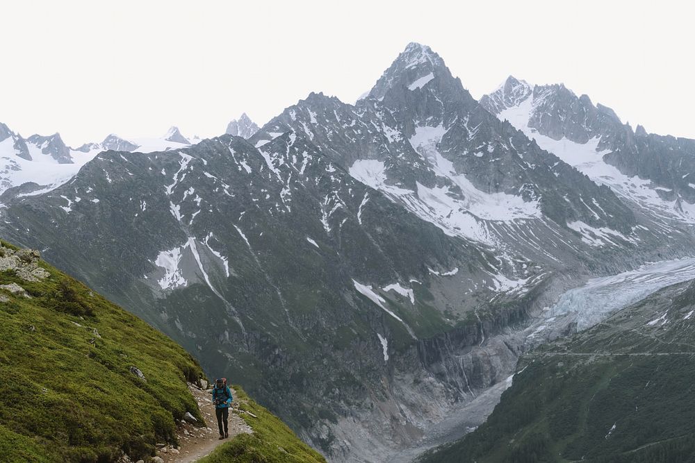 Mountain adventure landscape, border background   image