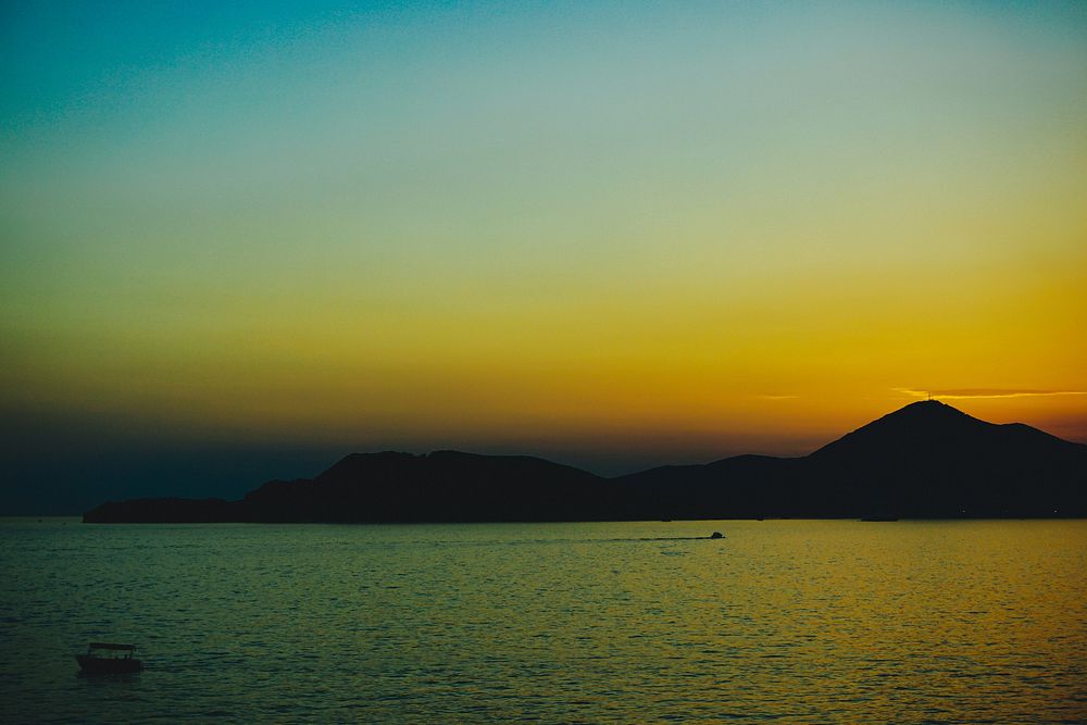 Beautiful sunset in Montenegro.