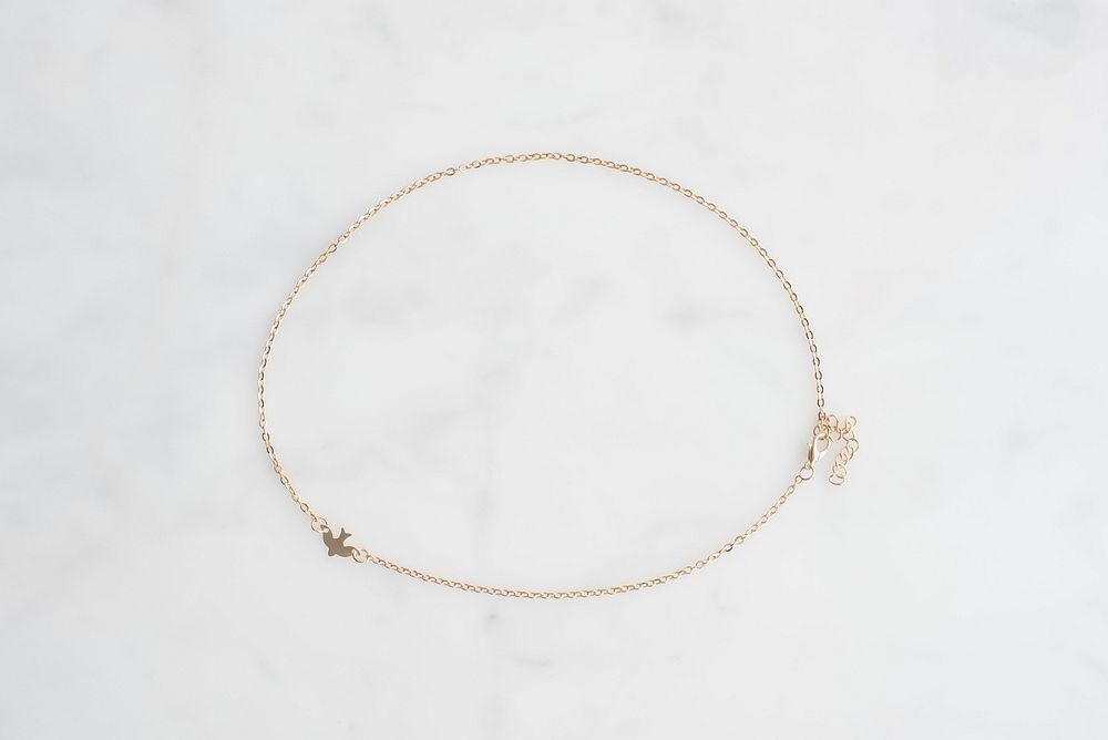 Gold delicate necklace.