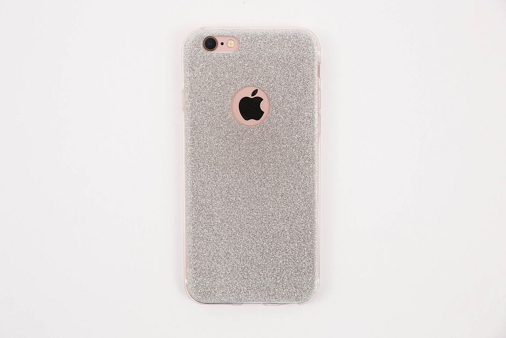 Silver glitter iPhone case
