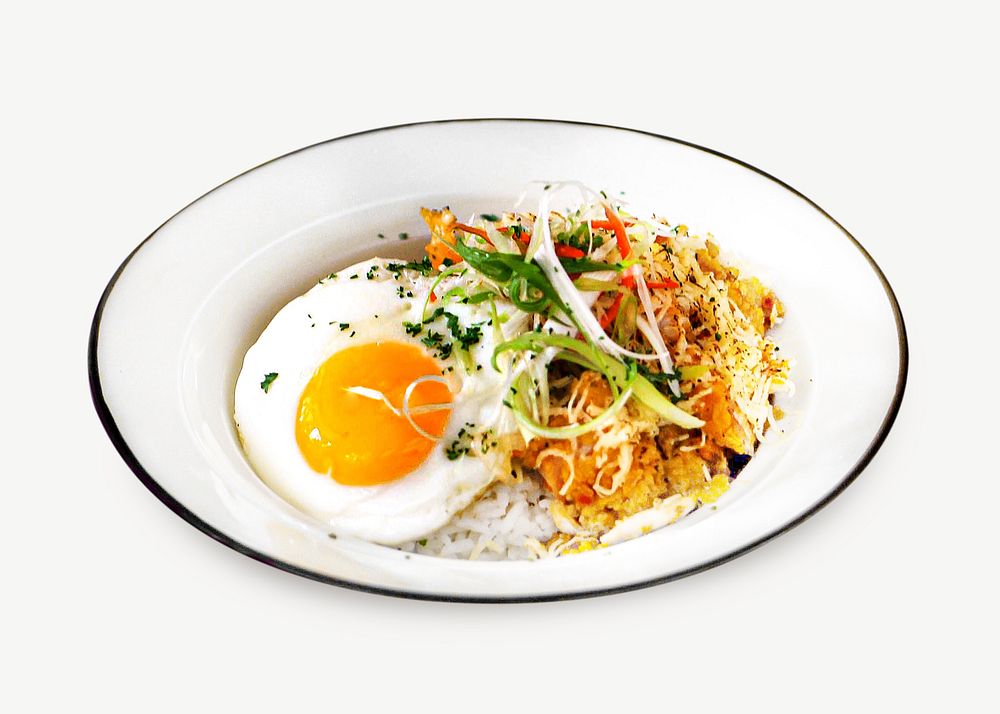 Rice and egg image graphic psd
