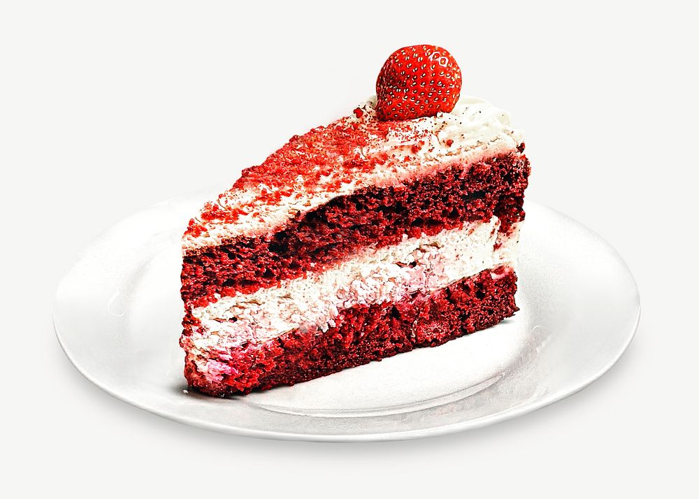 Strawberry cake graphic psd