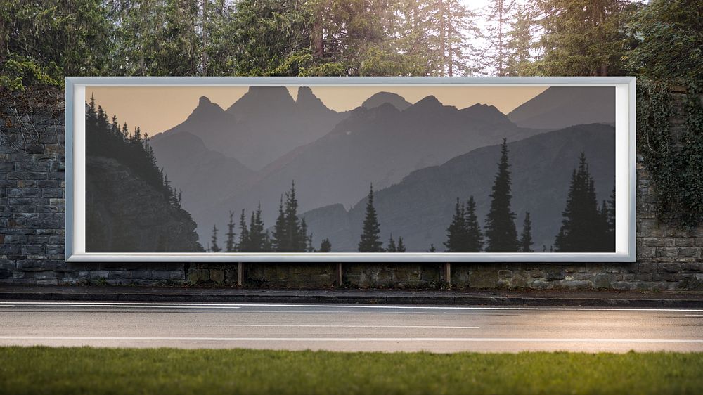 Roadside billboard, travel destination design