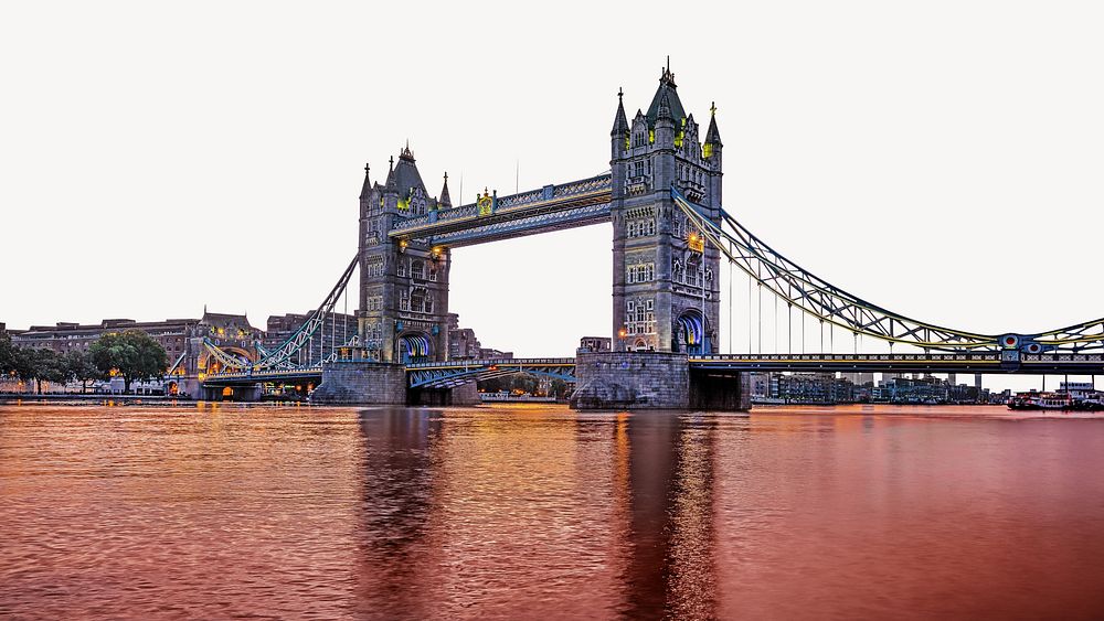 Tower Bridge, London, England travel border background