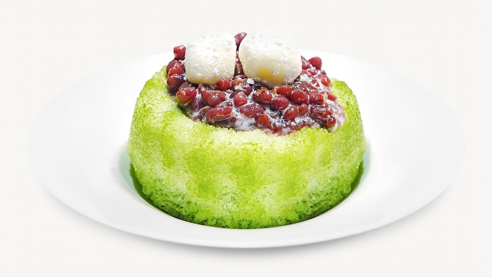 Shaved ice, Japanese dessert, isolated image