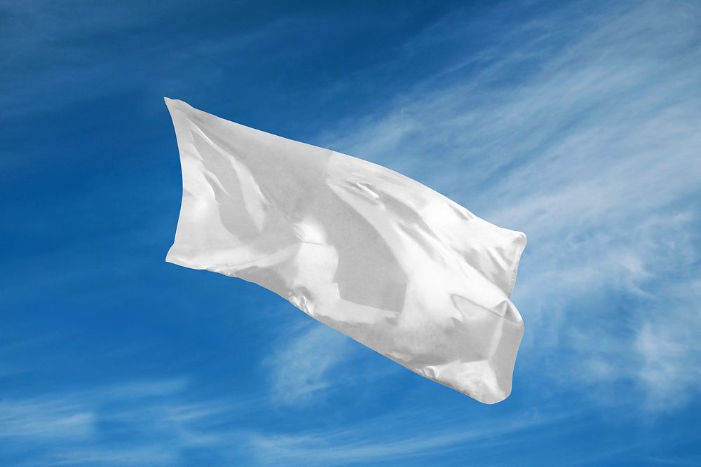 Flag in blue sky