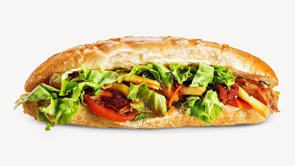 Club sandwich image on white