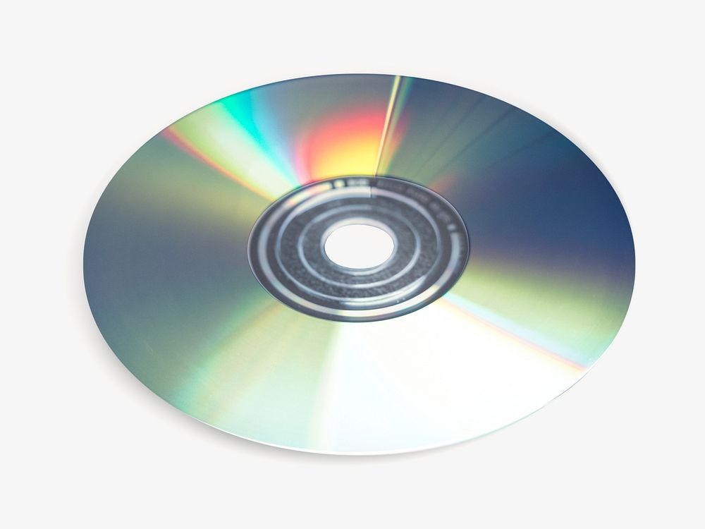 Compact disk, isolated object on white