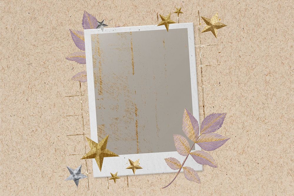 Aesthetic vintage instant film frame 