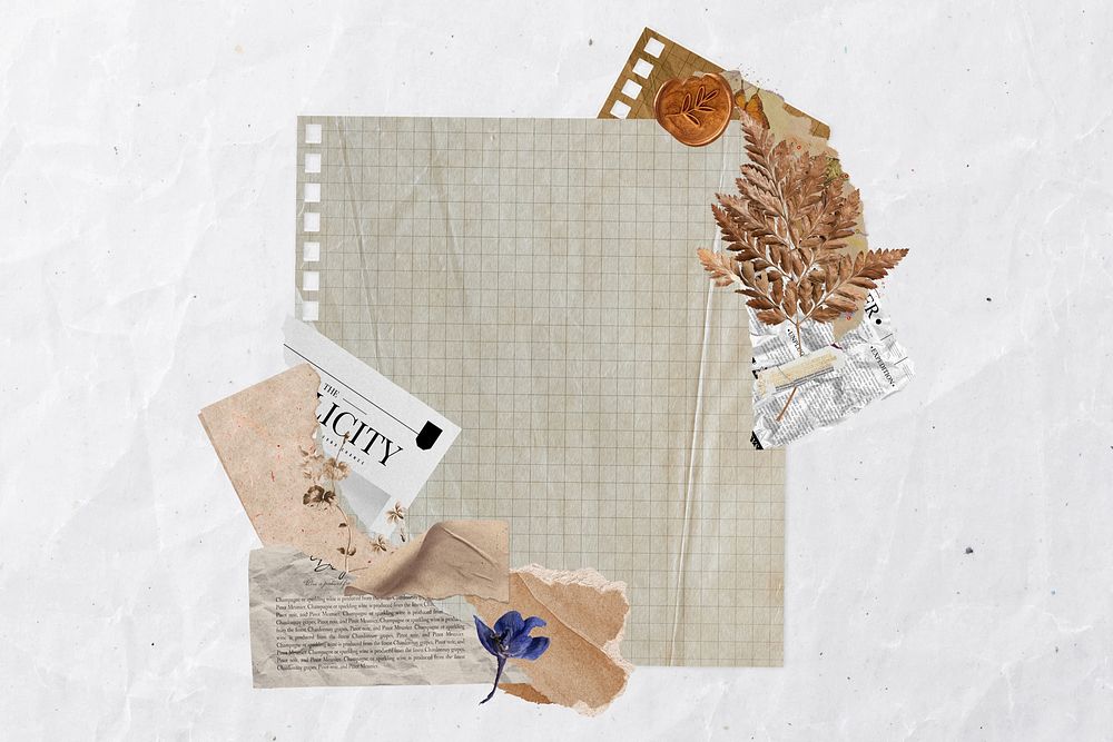 Aesthetic note paper craft  collage