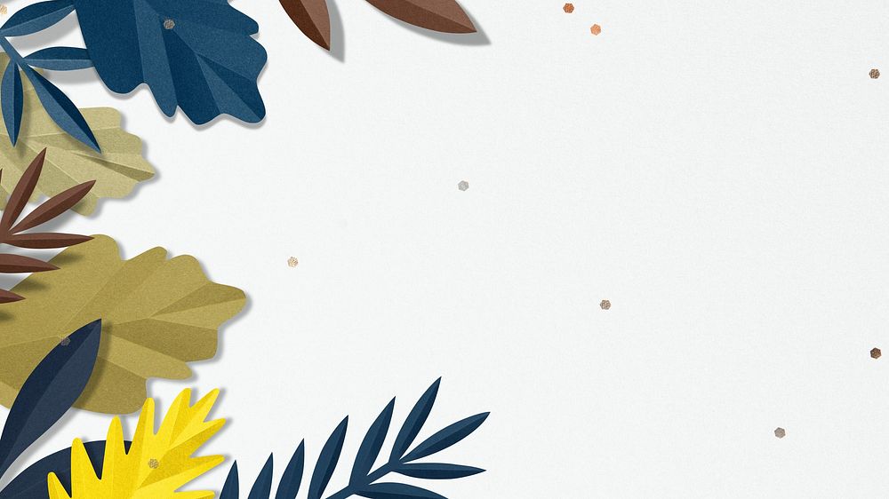 Paper leaf border desktop wallpaper
