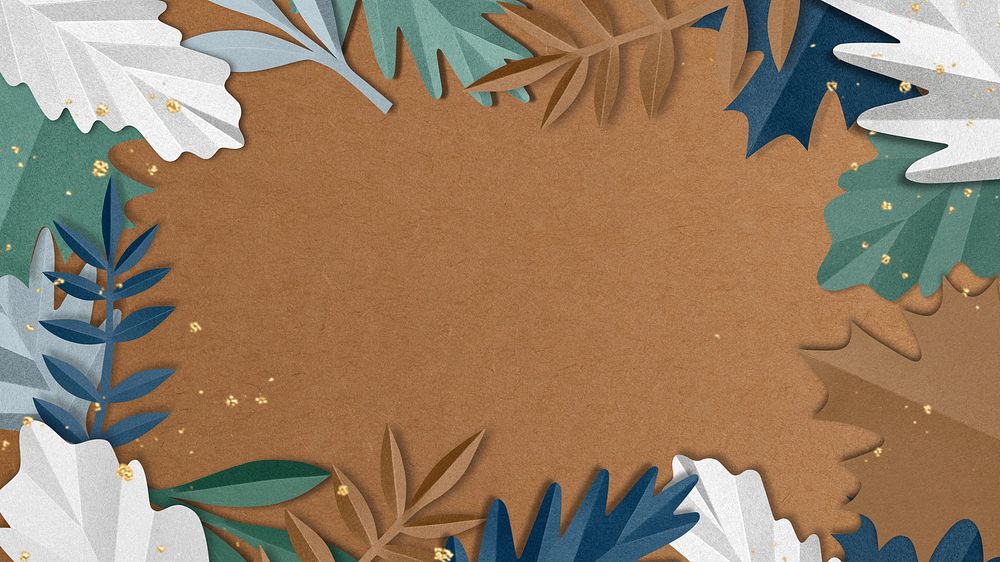 Paper leaf frame desktop wallpaper