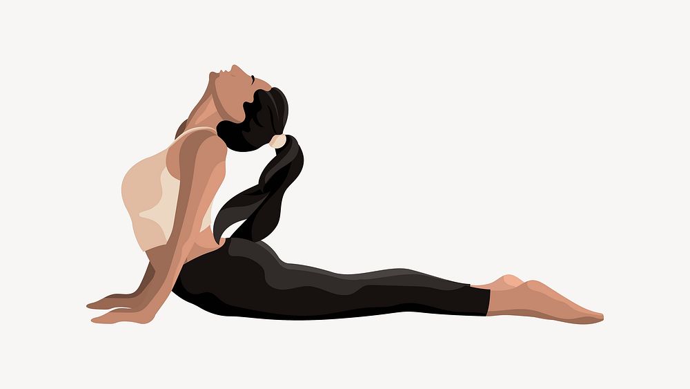 Woman yoga cobra pose vector