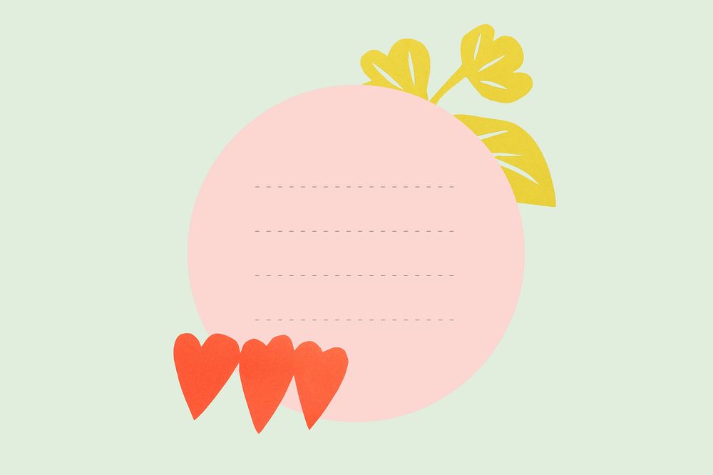 Pink memo, cute pastel background