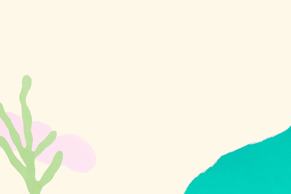 Cute colorful doodles on simple pastel background