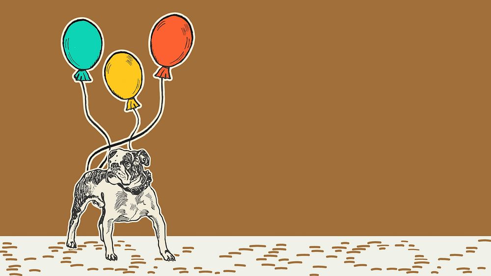 Brown birthday pit-bull desktop wallpaper