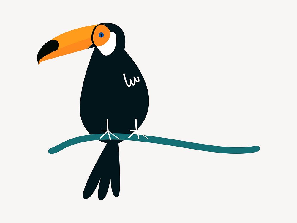 Toucan bird vector illustration